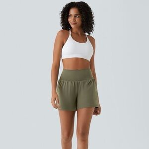 Halara SoftlyZero Airy Super High Waist 2-in1 Yoga Shorts 5”
